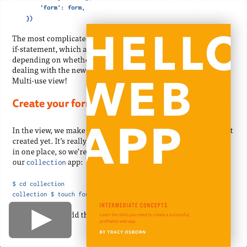 Hello Web App Intermediate Concepts paperback book